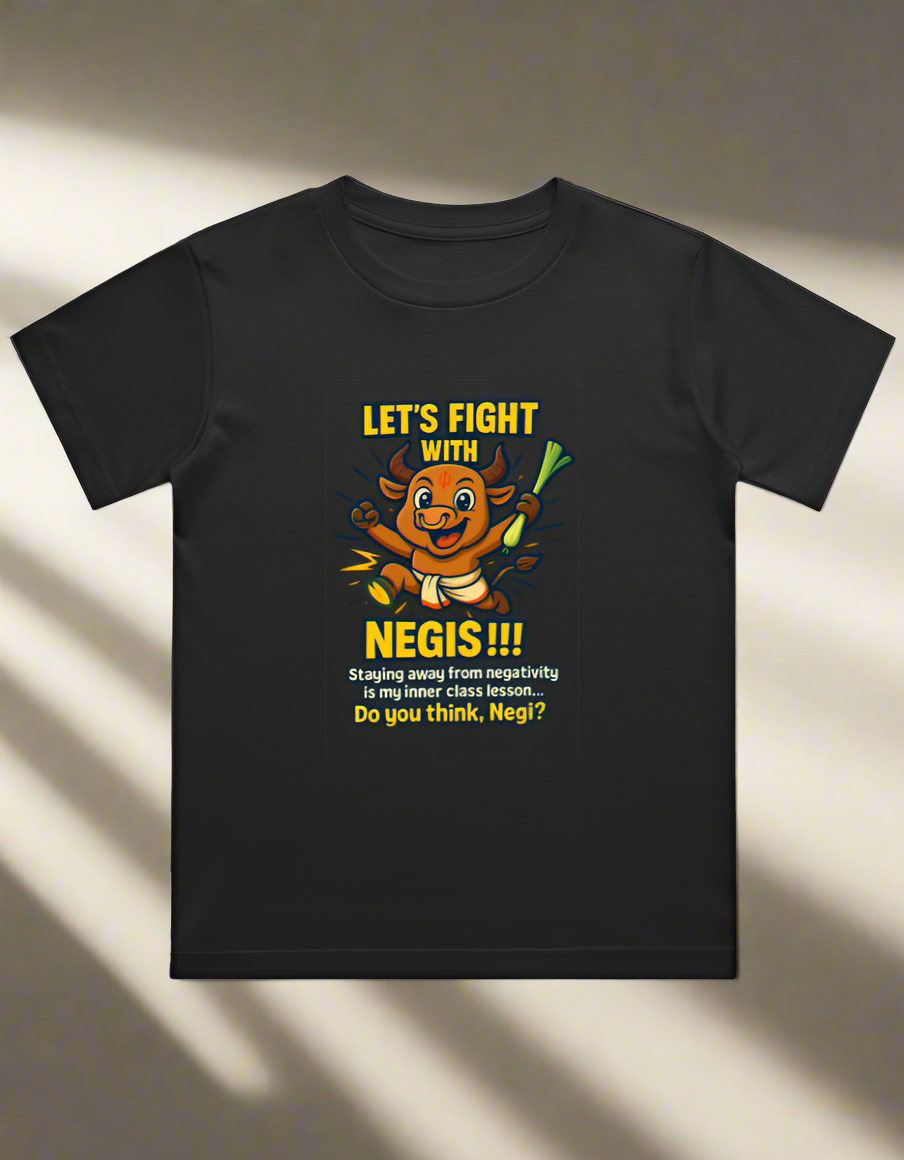 LET’S FIGHT WITH NEGIS! – Positive Power Nandi T-Shirt for Boys