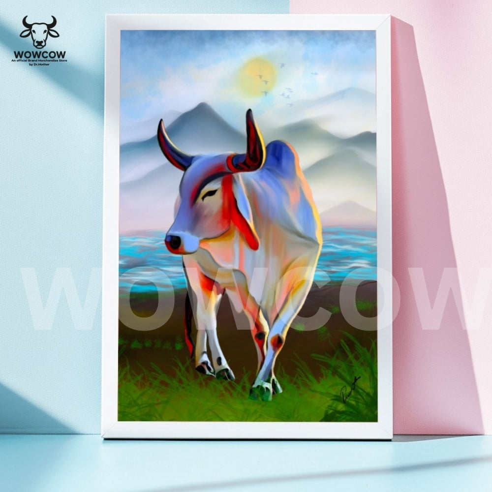Divine Cow Art – Premium Framed Poster (WowCow Exclusive)